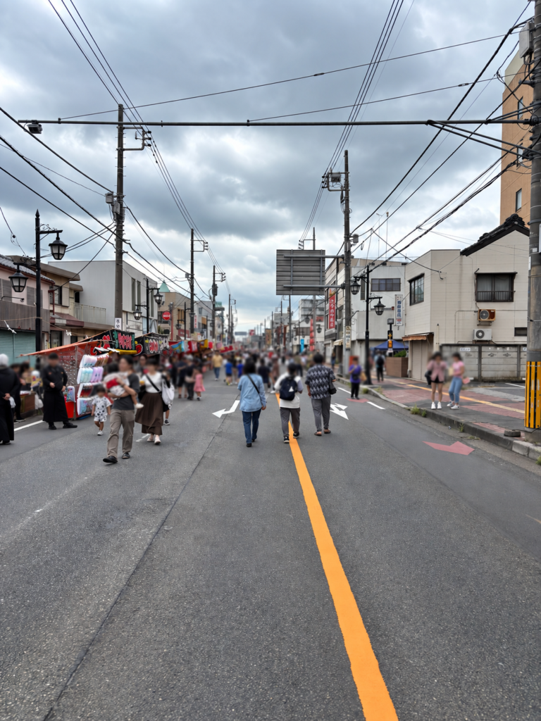おおたまつり 北会場の混雑具合